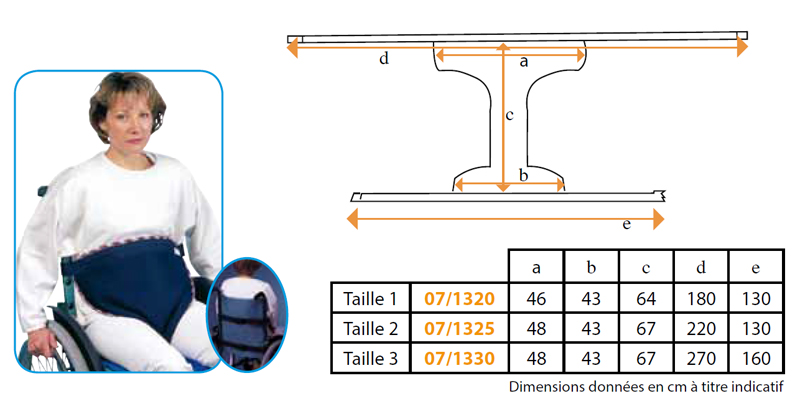 Culotte pelvienne de maintien Arpegia pour fauteuil roulant 
