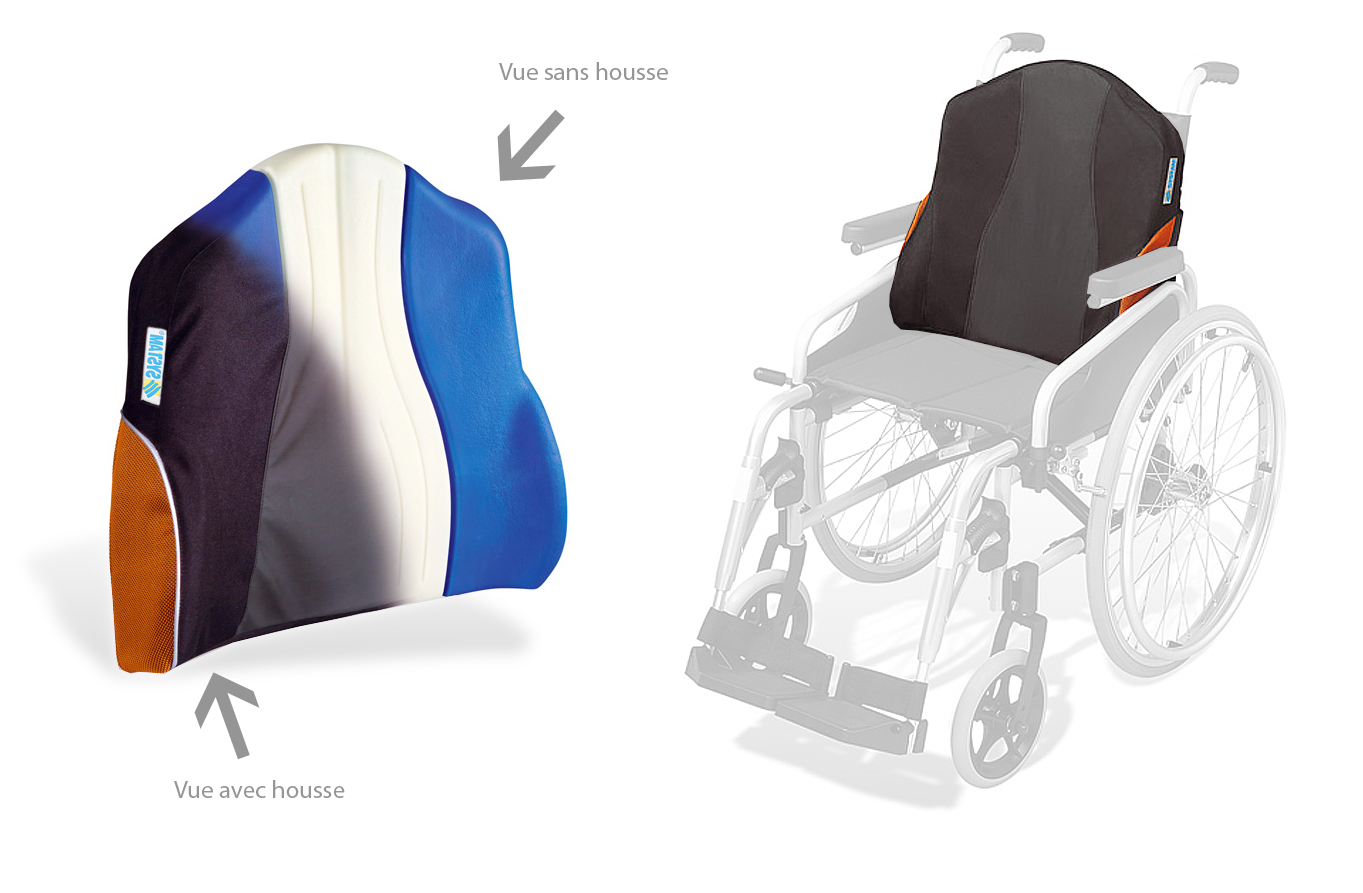 Dosseret Viscoélastique multiportance P951D - pour Fauteuil Roulant 