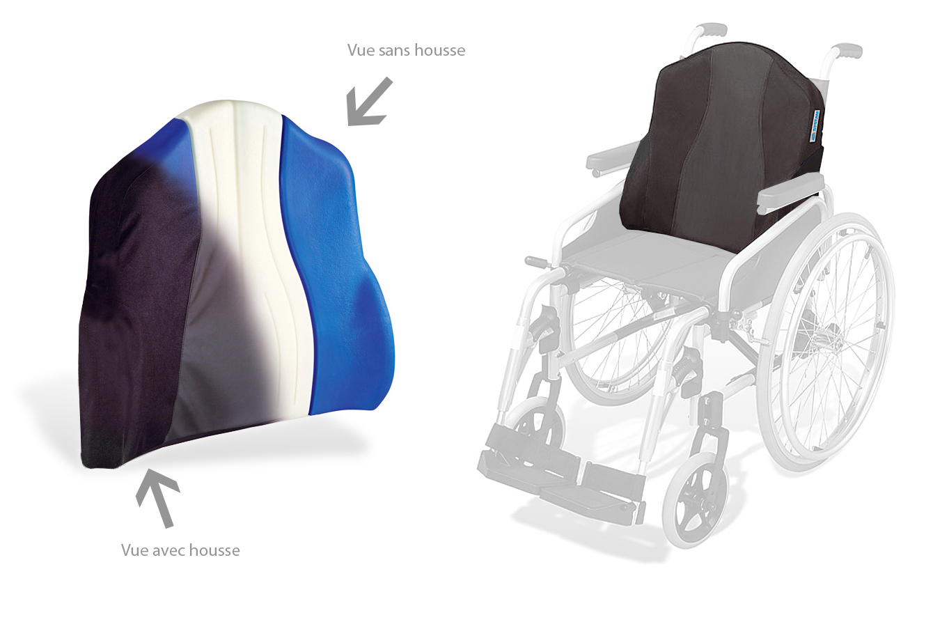 Dosseret Haute Résilience P952D - pour Fauteuil Roulant Taille Standard 