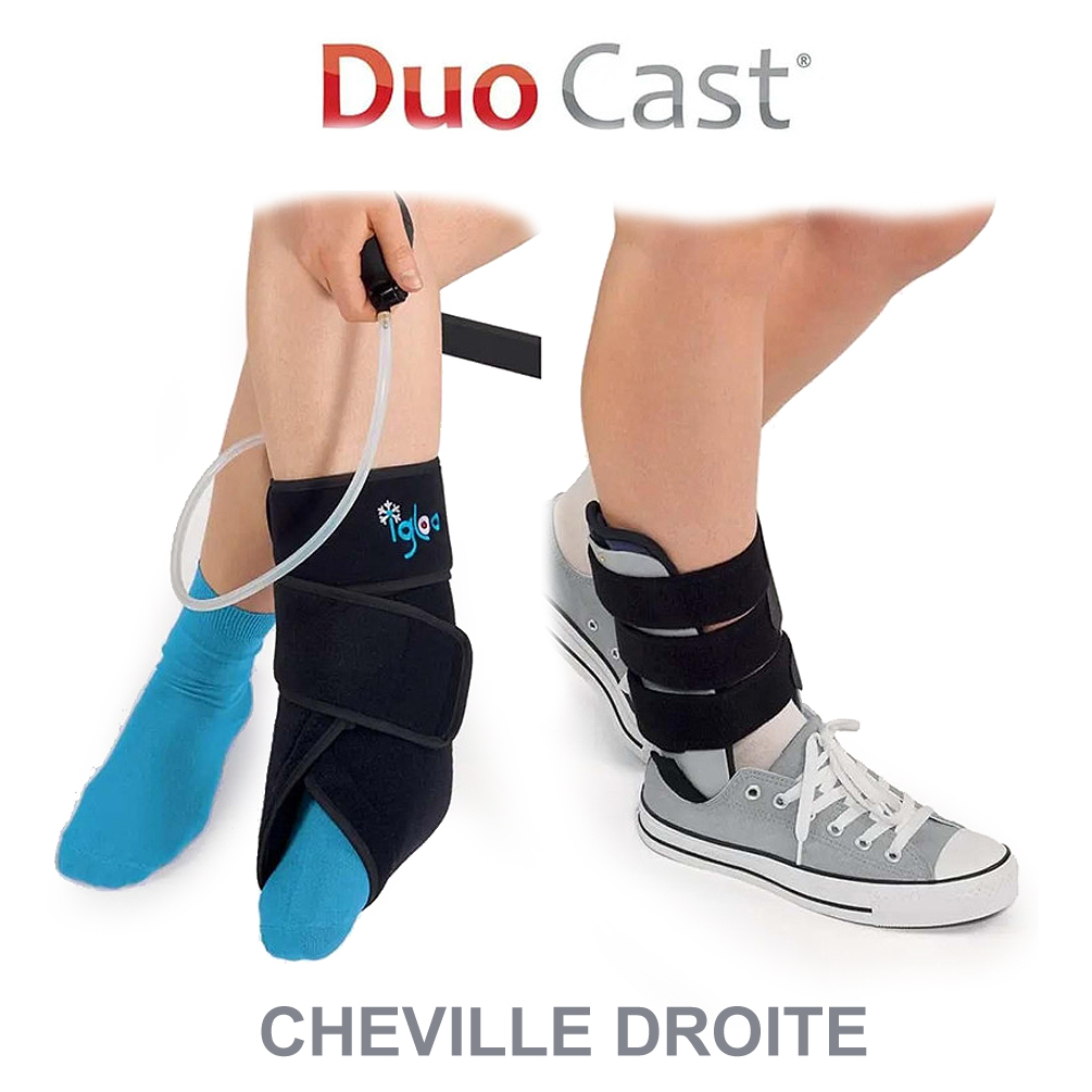 Attelle de Cheville - Cryothérapie - Duocast - Droite 