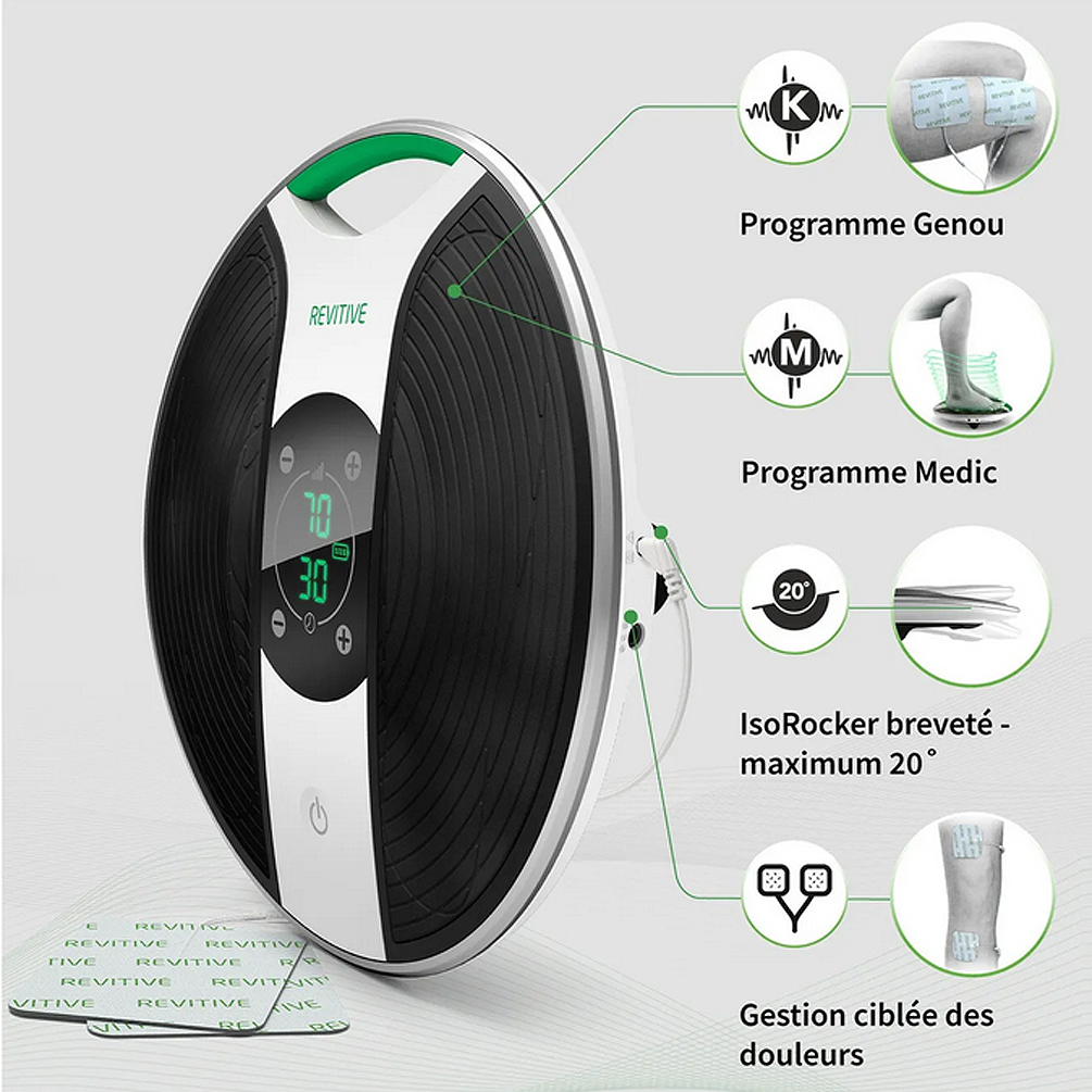 REVITIVE - Medic Genou - Batterie rechargeable avec télécommande