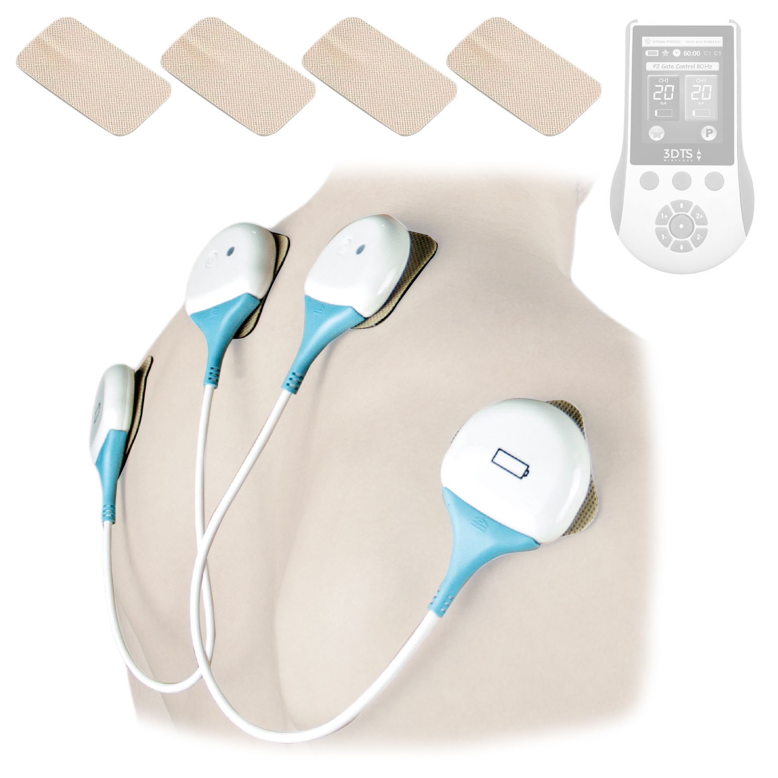 Electrodes Stimex Wireless - Rectangulaire - 5 x 9 cm - Par 4 