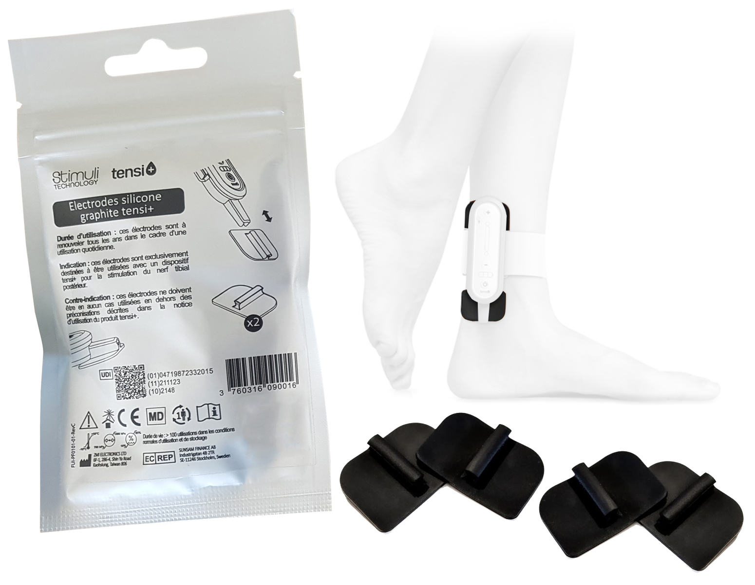 Electrodes pour Stimulateur Tensi+ - par 4 