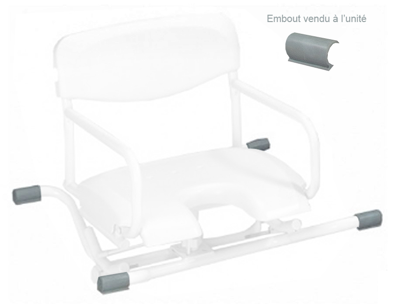 Embout Caoutchouc pour Siège de Bain Pivotant  H3000 