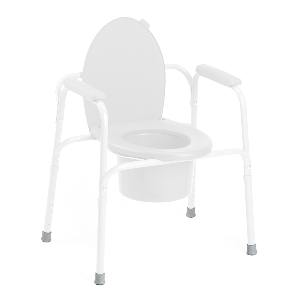 Embouts gris en caoutchouc pour cadre de toilettes Styxo - Par 4 