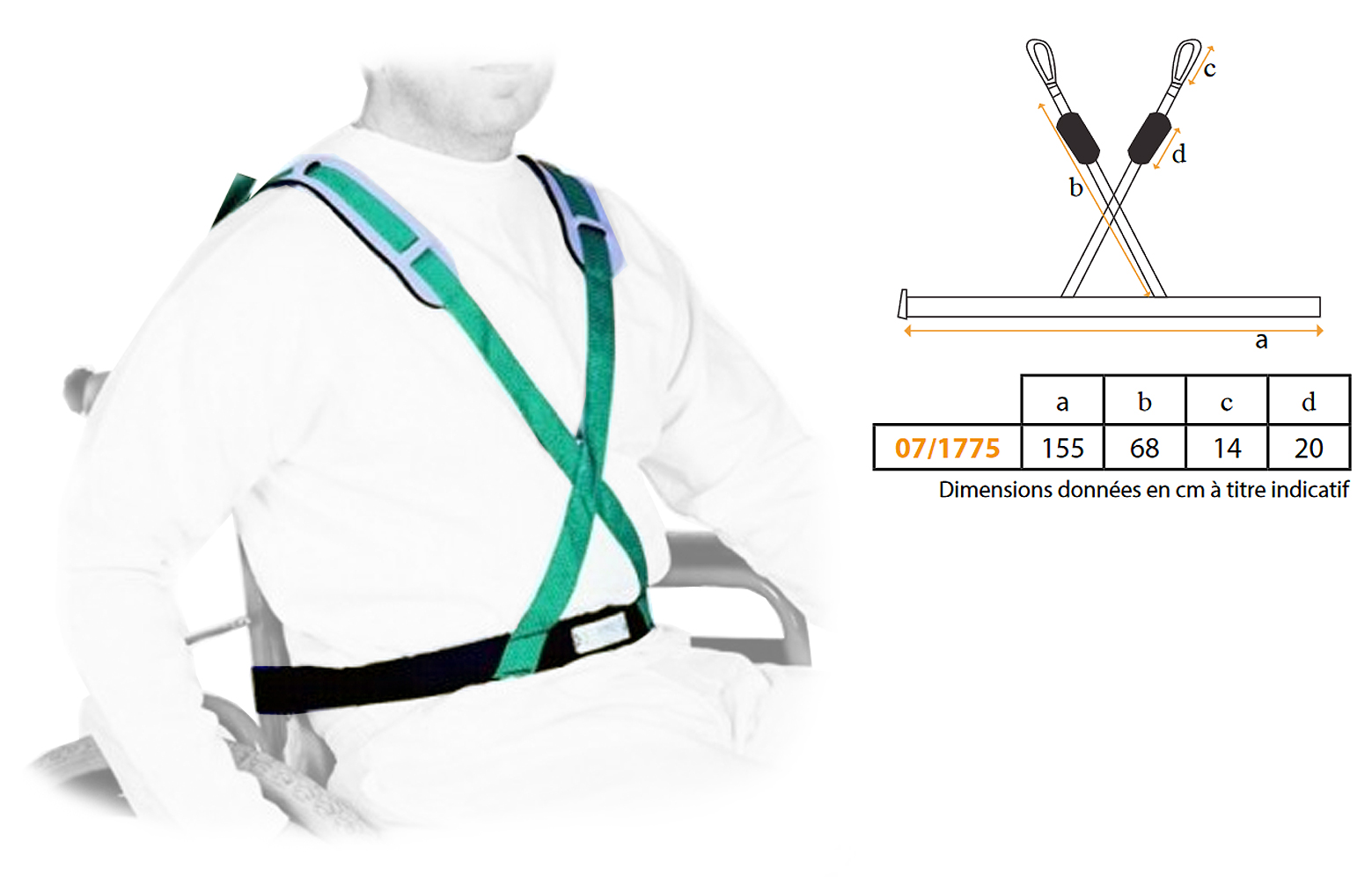 Harnais Oxalis - Immobilisation au Fauteuil Roulant 