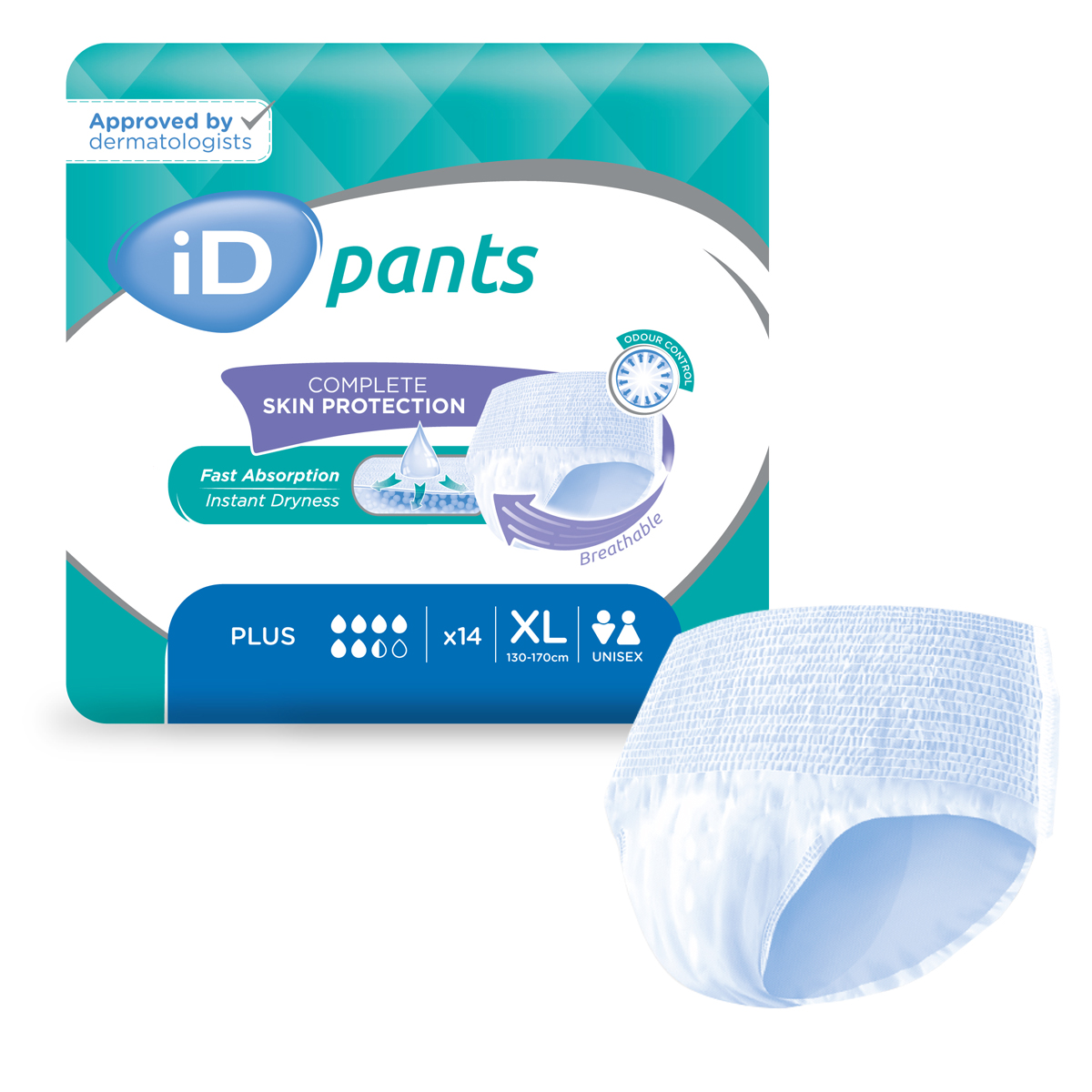 ID Pants Plus - Taille XL - 4 paquets de 14 - ONTEX