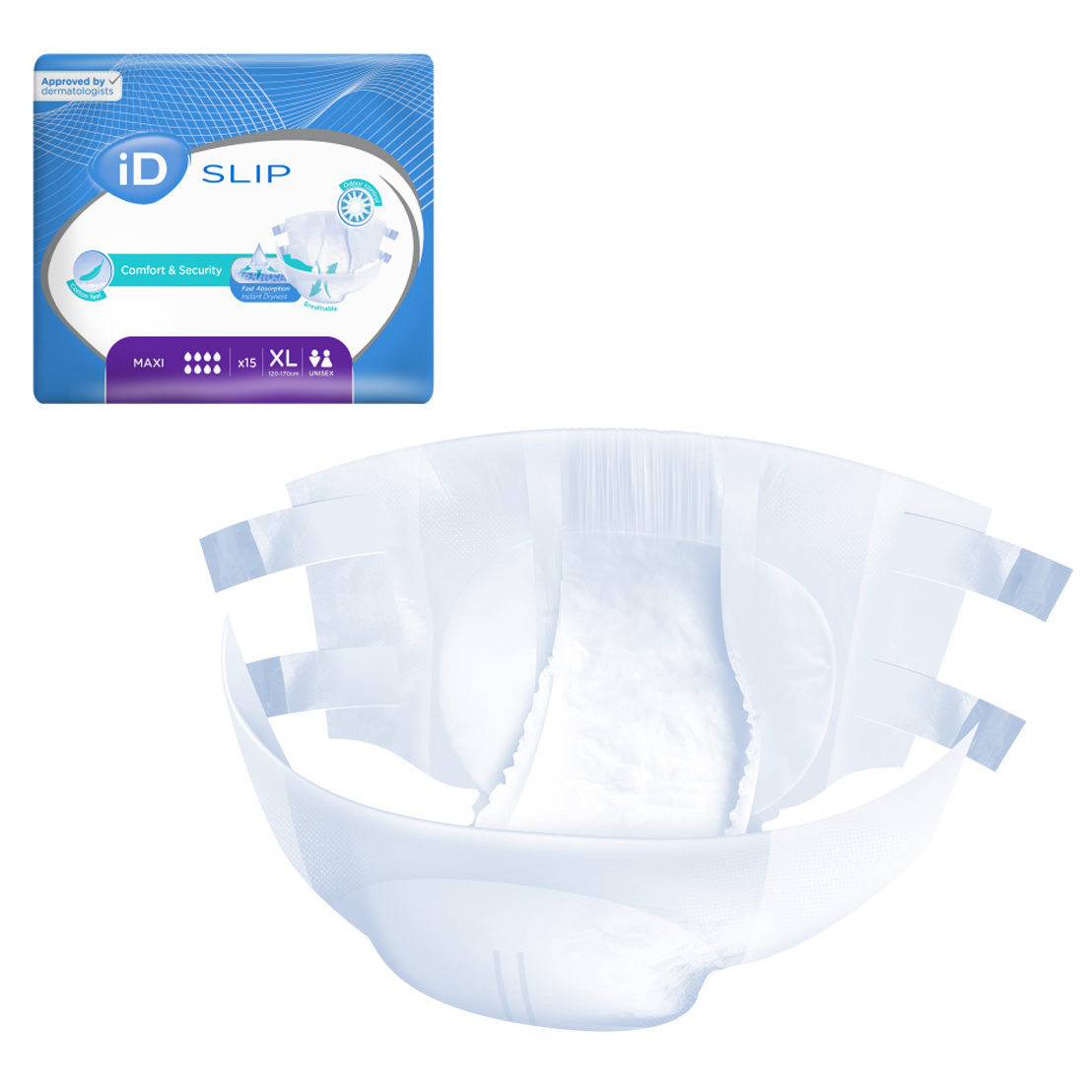 ID slip - Maxi - Taille XL - 3 paquets de 15 - ONTEX
