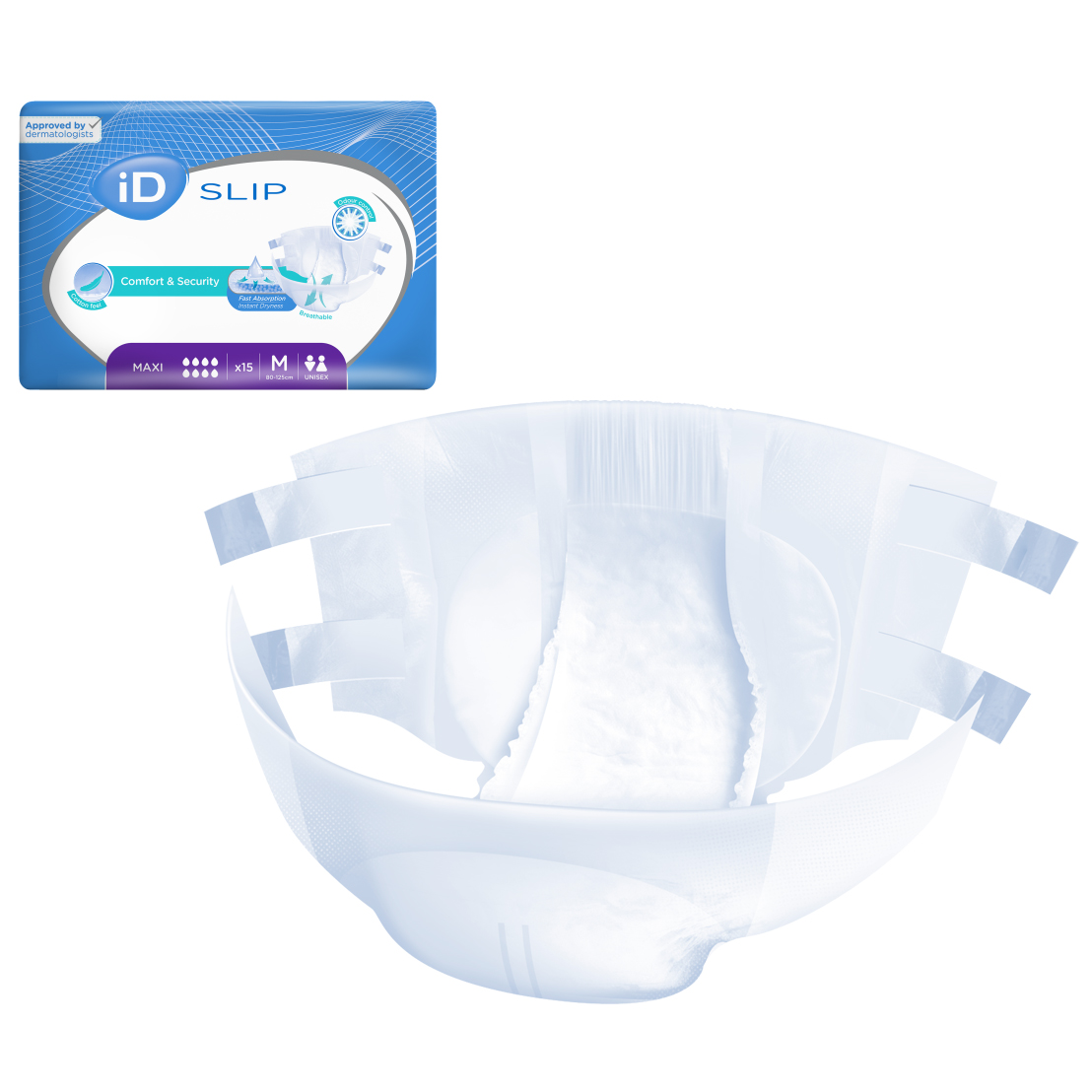 ID slip - Maxi - Taille M - 3 paquets de 15 - ONTEX