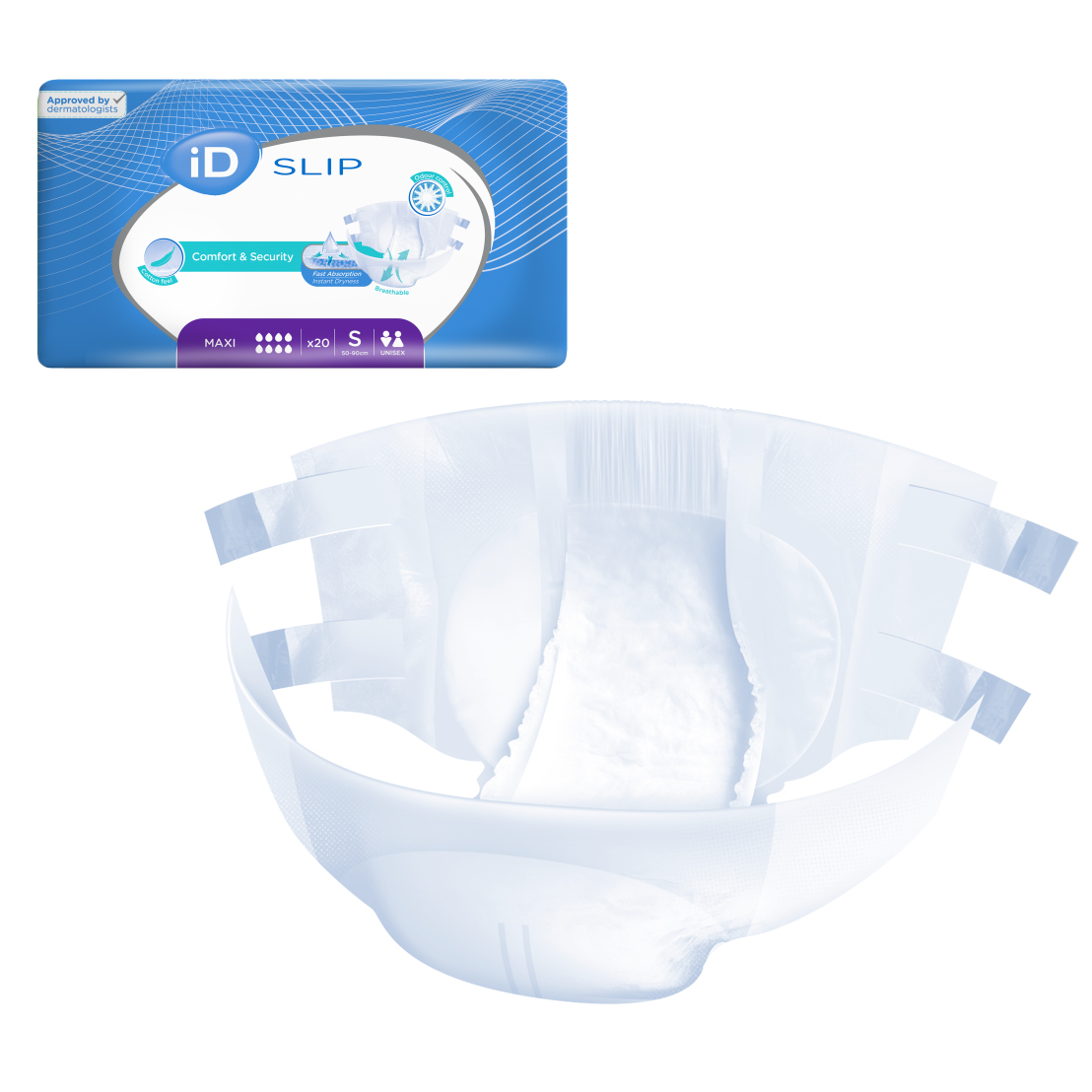 ID slip Maxi - Taille S - 4 paquets de 20 - ONTEX