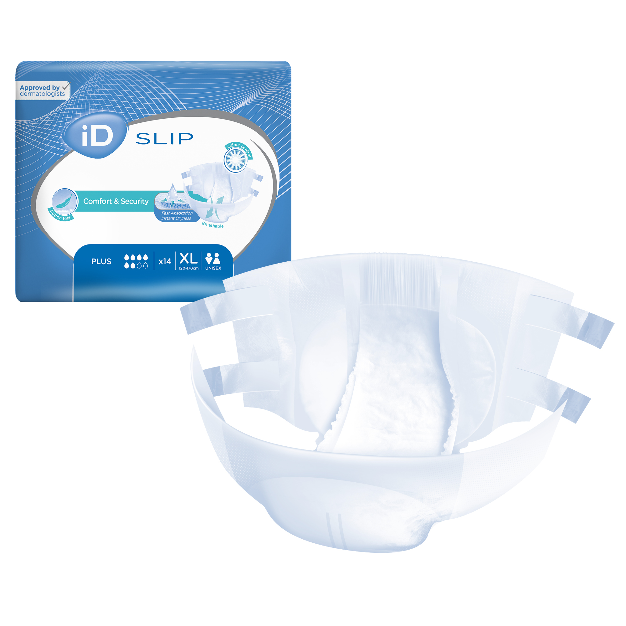 ID Slip Plus - Taille XL - 4 paquets de 14 - ONTEX