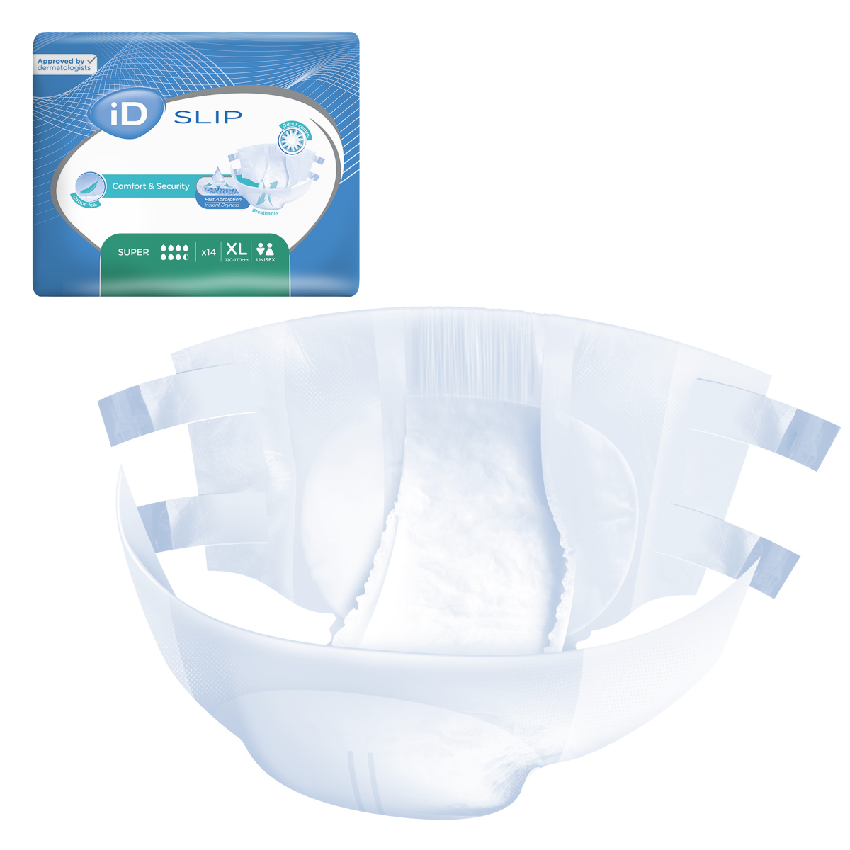 ID Slip - Super - Taille XL - 4 paquets de 14 - ONTEX