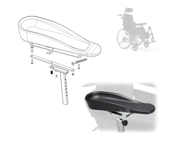 Accoudoir gouttière hémiplégie - Droit/Gauche - Fauteuil Roulant Confort Inovys - Unité - VERMEIREN