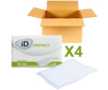 Alèses iD Expert Protect - Super - 60 x 60 CM - 4 paquets de 30 - ONTEX