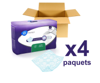 Alèses iD Protect - Super - 60 x 60 CM - 4 paquets de 30 - ONTEX