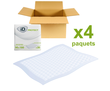 Alèses iD Expert Protect - Super - 90 x 180 CM - 4 paquets de 20 - ONTEX