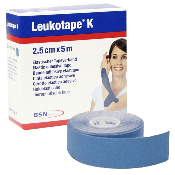 Leukotape K Bande Taping de Kinésiologie Noir 5 cm x 5 cm