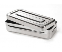 Boîte de stérilisation inox - 18 x 8 x 4 cm - COMED