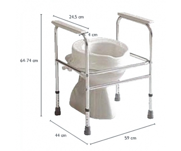 Cadre de Toilettes - Adeo C407A - INVACARE