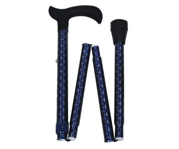 Canne Pliante - Poignée Derby - Fashion Blue Mary - HERDEGEN