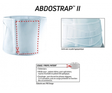 Ceinture Abdominale - Hauteur 25 cm - ABDOSTRAP II - DJO