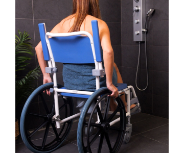 Chaise de douche WC Aston - Grandes roues
