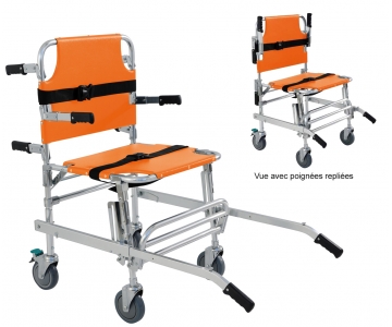 Chaise portoir Transfert pliable - 4 roues - Orange - HOLTEX+