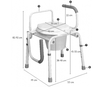 Cadre de Toilettes - Izzo H340 - INVACARE