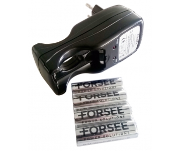 Set chargeur accus avec 4 piles 1.5V - CEFAR-COMPEX