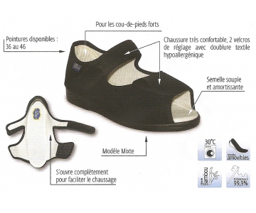 Chaussures CHUT - Homme ou Femme - Cotton - Noir - DJO