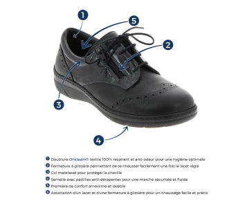 Chaussures CHUP - Velina D - Noir - Pointure 38 - PODOWELL