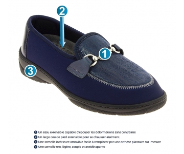 Chaussures CHUT - Femme - Magenta bleu Marine - PODOWELL