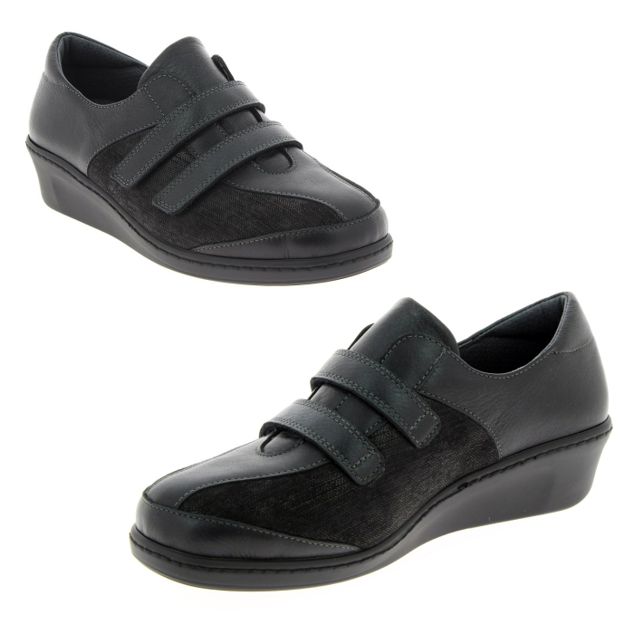 Chaussons lavables pour pieds larges CHUT ABITA noir