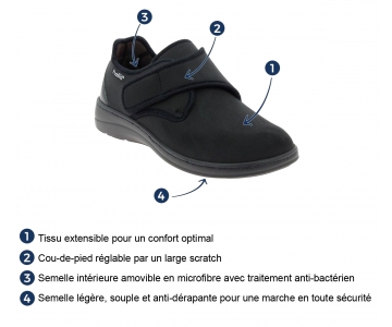 Chaussures CHUT - Homme - Patrick - Noir - PODOWELL