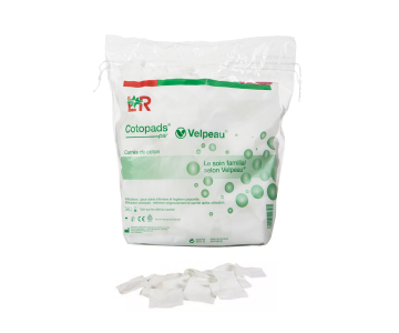 Coton Rectangle - Cotopads - 8 x 10 cm - Sachet de 200 - VELPEAU - L&R