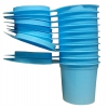 Crachoirs jetables bleus avec couvercle - 130ml - à l