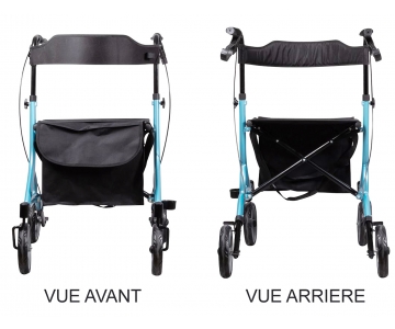 Rollator 4 Roues - Pliant et Leger - UltraLight Bleu ciel - DRIVE