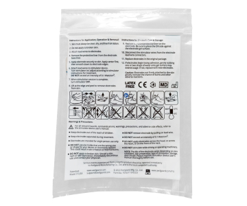 Electrodes Pals Clinical - Hypoallergéniques - Carrée - 50x50 mm - Sachet de 4 - AXELGAARD