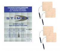 Electrodes Stimex Rectangulaire - 8x13cm x4 - SCHWA-MEDICO