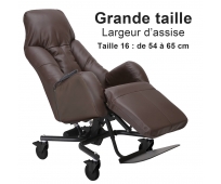 Fauteuil à Pousser Electrique - Liberty e II - PVC Cacao - Taille 16 - INNOV'SA