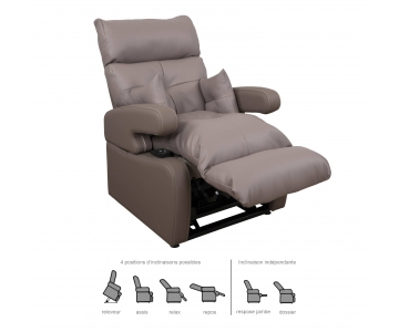 Fauteuil Releveur - 2 moteurs - Cocoon Génération 2 - Taupe - INNOV