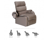 Fauteuil Releveur - 1 moteur - Cocoon Génération 1 - Grège - INNOV'SA