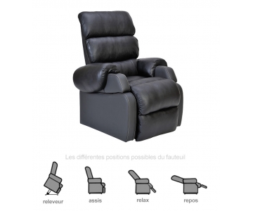 Fauteuil Releveur - 1 moteur - Cocoon Génération 1 - Réglisse - INNOV