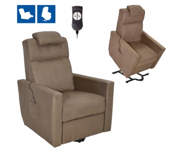 Fauteuil Releveur - 1 Moteur - Faro - Microfibre - Caramel - INVACARE