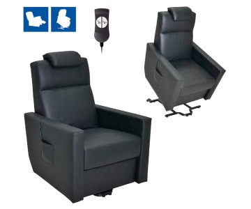 Fauteuil Releveur - 1 Moteur - Faro - Simili-cuir - Noir - INVACARE