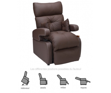 Fauteuil Releveur - 1 moteur - Cocoon Génération 2 - Choco - INNOV