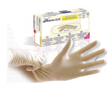 Gants Latex - Non Poudrés - Naturex 626 Salus - Bte de 100 - NACATUR