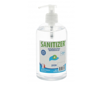 Gel hydroalcoolique - Flacon Pompe 500ml - Carton de 6 - SANITIZER