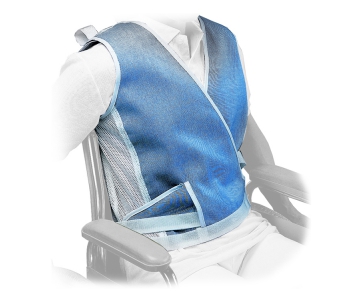 Gilet de maintien croisé pour fauteuil roulant ou lit - PHARMAOUEST
