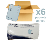 ID Serenity Care - Bavoir 3 Plis avec poche - 70 x 38 CM - 6 paquets de 100 - ONTEX